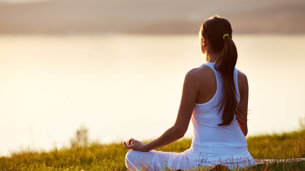 woman doing meditation practice