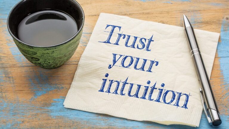 trust your intuition on a napkin for intuitive eating