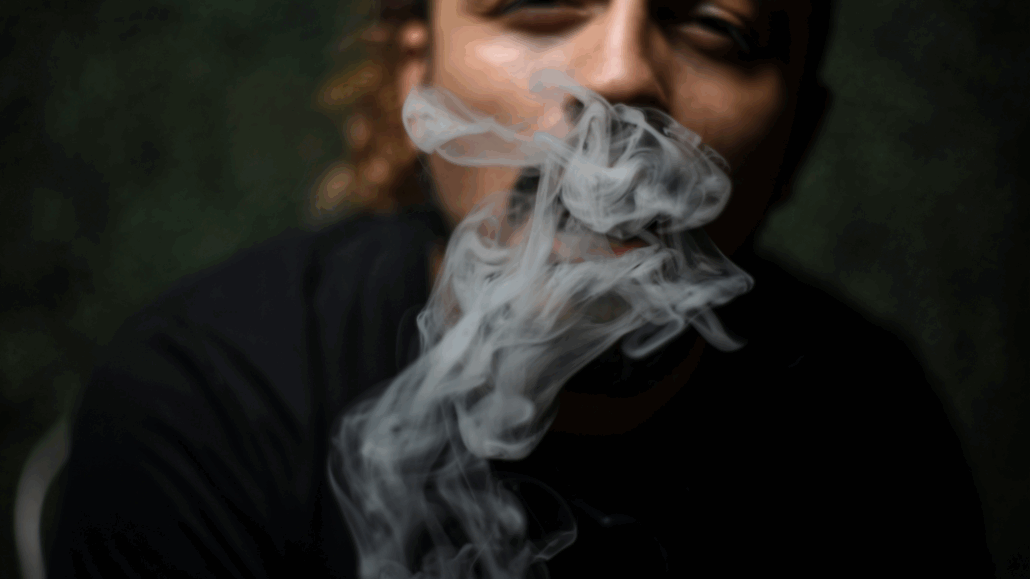man using marijuana for mental health
