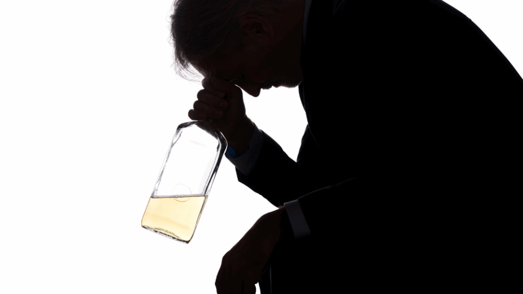 man addicted to alcohol