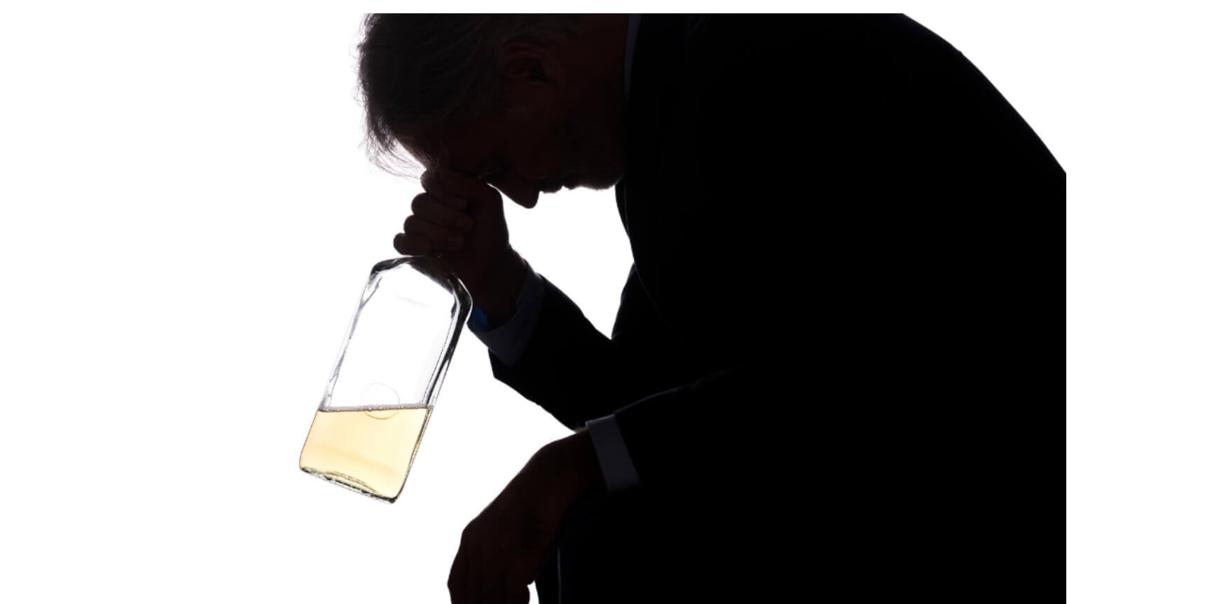 man addicted to alcohol