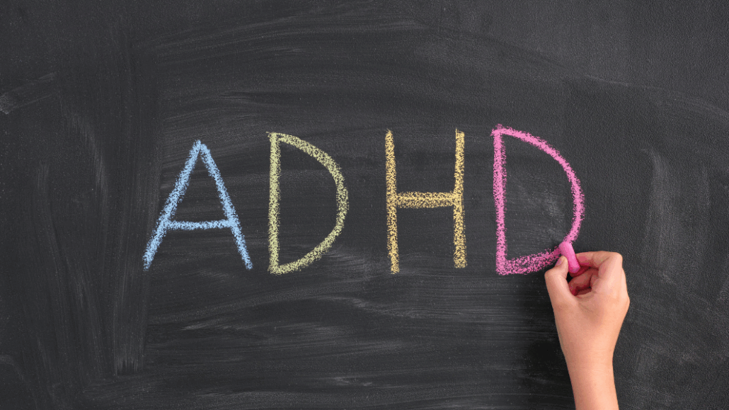 ADHD written in chalk