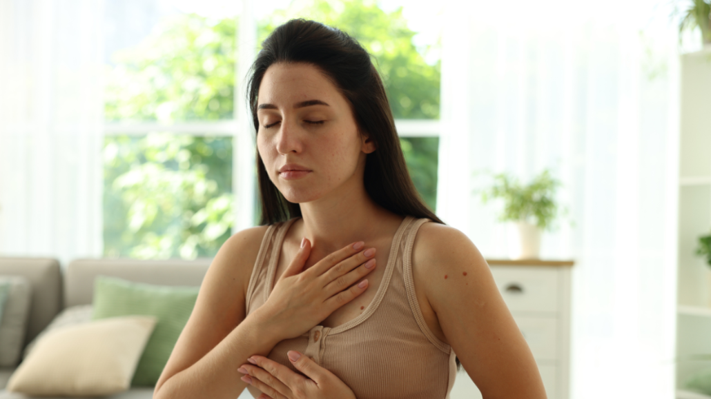 woman managing a panic attack